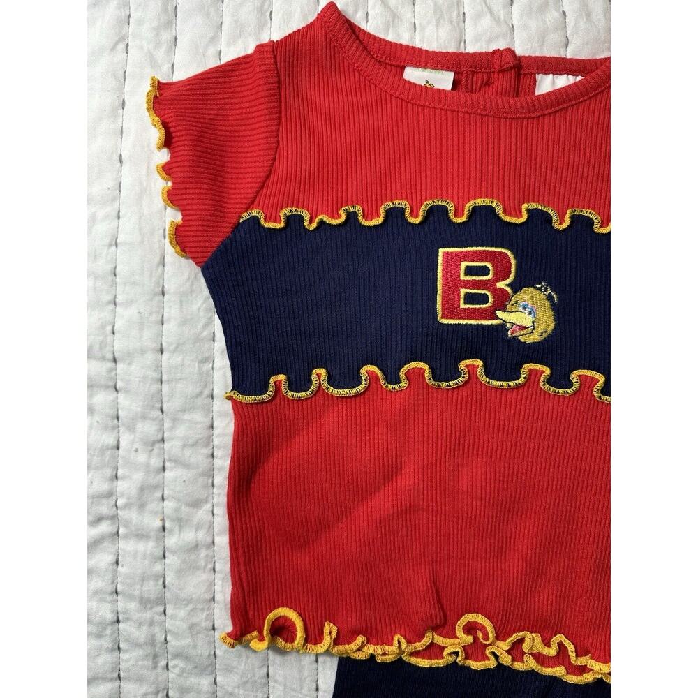 Sesame Street Red & Navy Ruffle Knit Matching Set - Picture 3 of 7